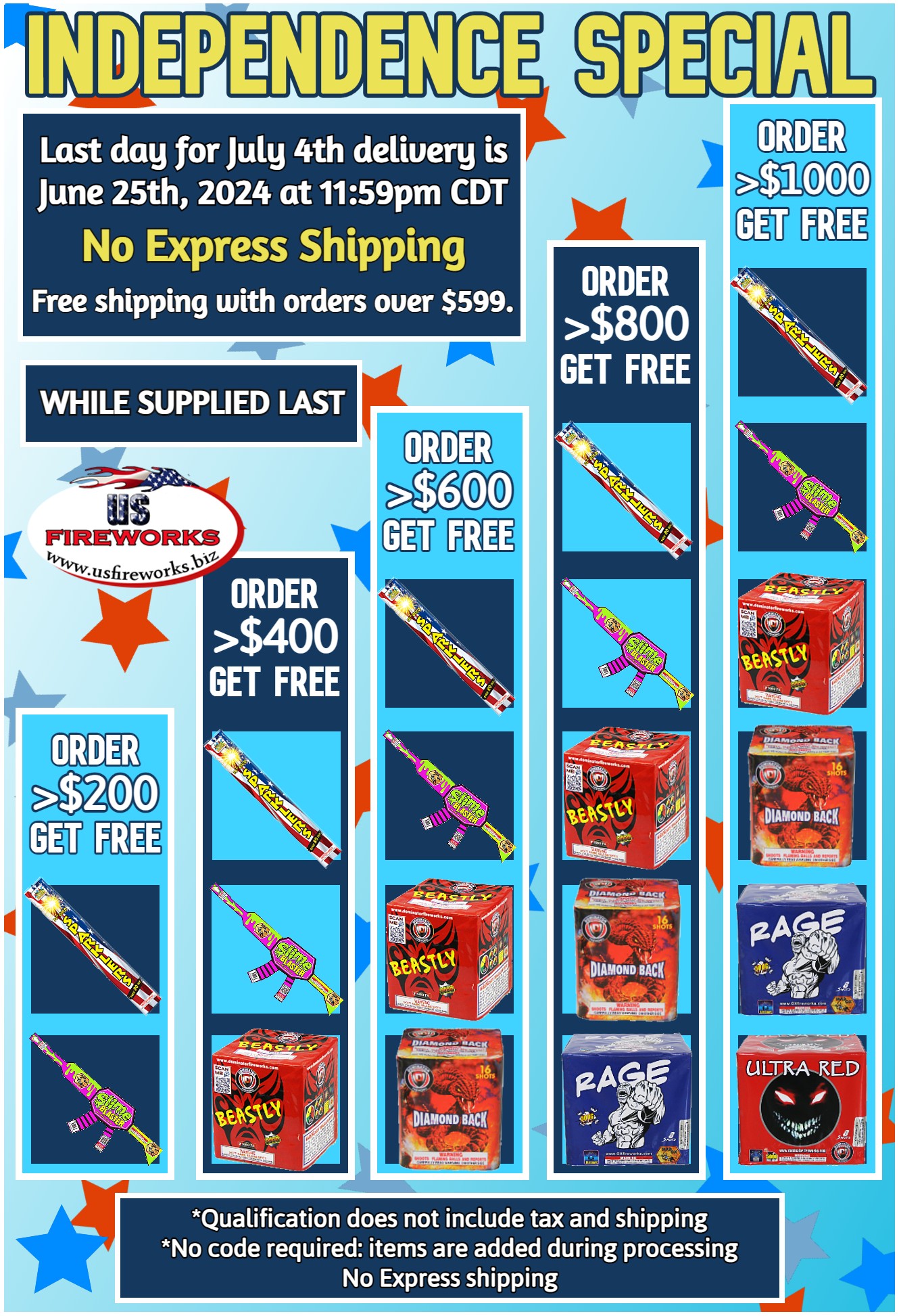 USFireworks.biz online free fireworks Special